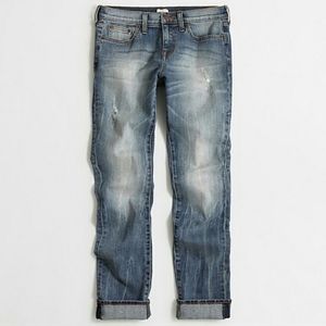 J.Crew High Rise Distressed Boyfriend Jeans